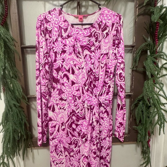Lilly Pulitzer Dresses & Skirts - NWOT Lynn Twist Detail Long Sleeve Jersey Dress Size Medium
